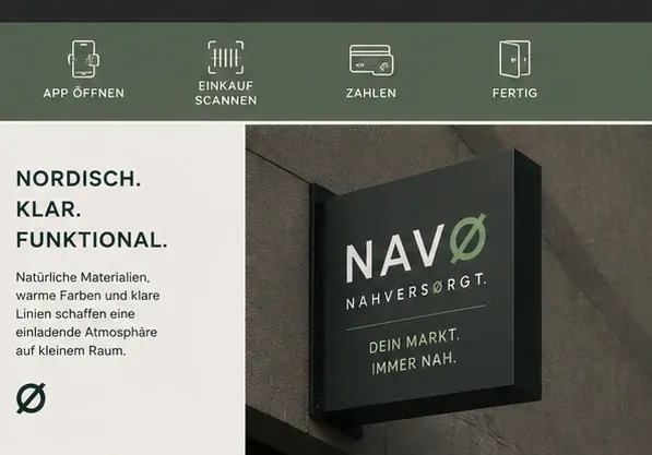 Lebensmittel, Brot und Gemüse für eine NAVØ Lieferung